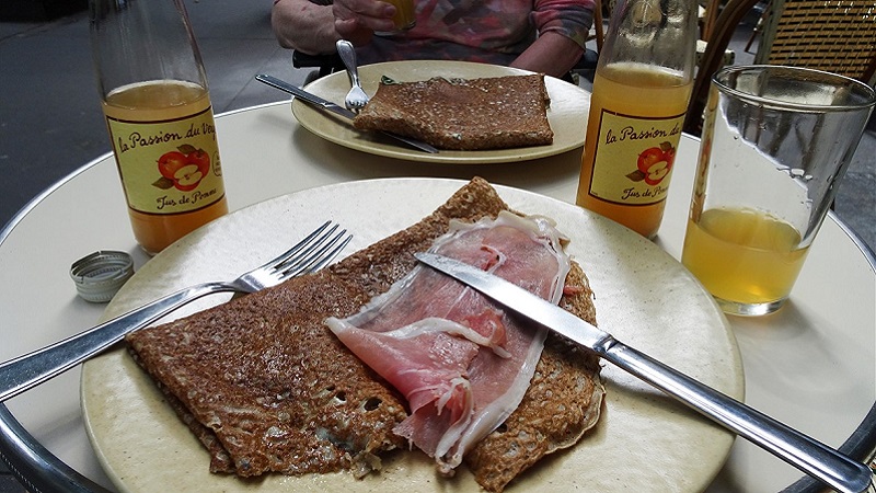 Photo: Lunch at Creperie au Beurre Sale.