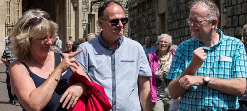 Photo of people on a tour at Windsor Castle.