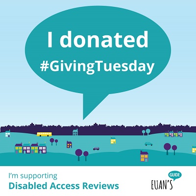 Speech bubble saying "I donated #GivingTuesday".