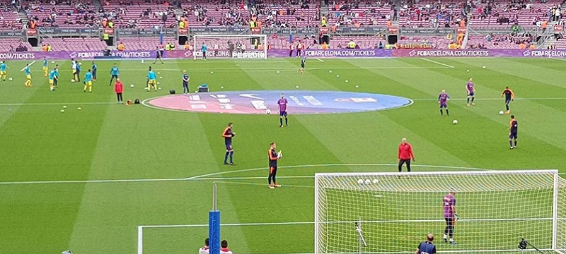 Photo of Camp Nou view from wheelchair seating.