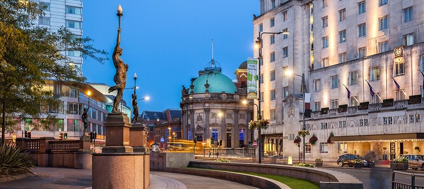 Photo of Leeds city centre. 