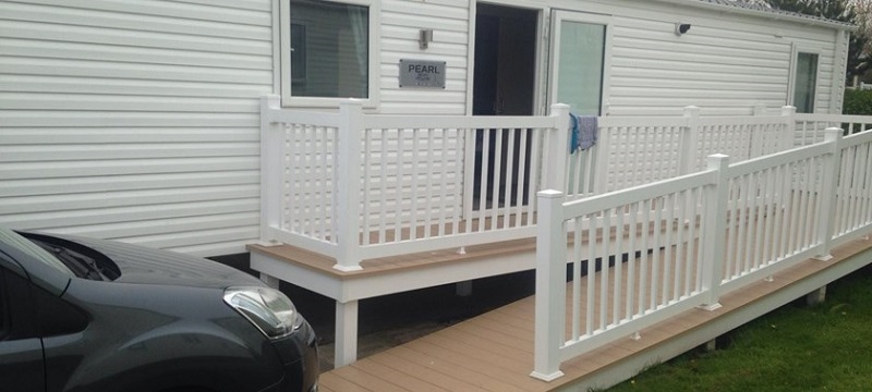 Photo of the caravan entrance at Hafan y Môr Holiday Park.