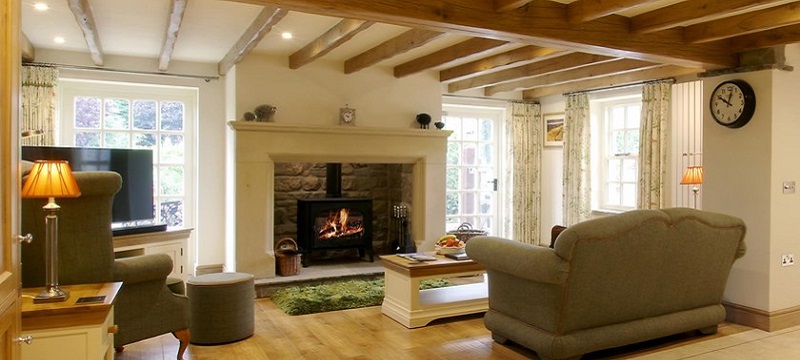 Photo of the fireplace and lounge in Cottage in the Dales.