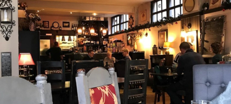 Photo showing the dining room of the lounge restaurant, Crieff.