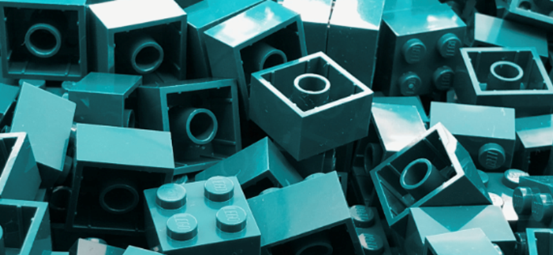 Teal LEGO bricks