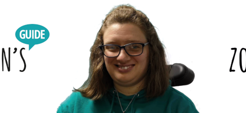 Image of Zoe smiling against a white background. Her name is in black lettering.