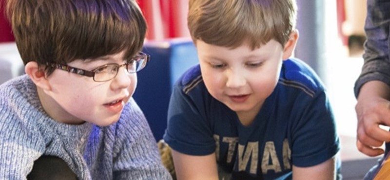 Photo of children playing.