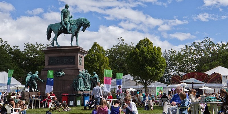 Photo of the Edinburgh Book Festival.