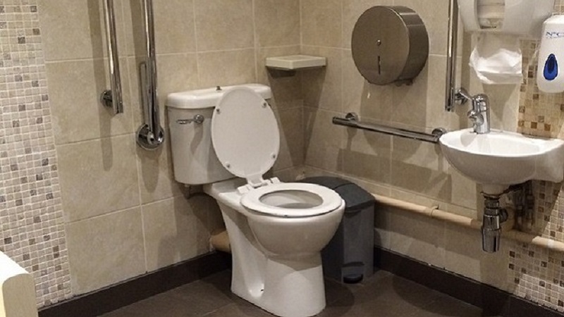 Photo of an accessible toilet.