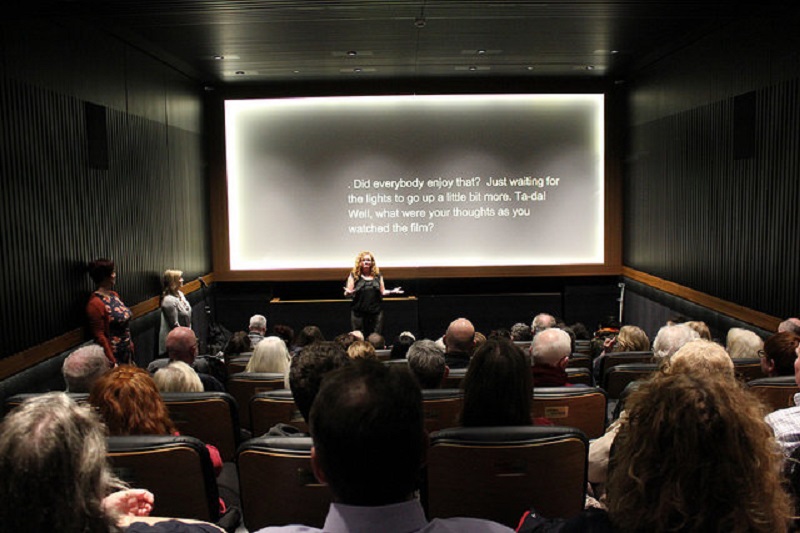 Photo of a screening.