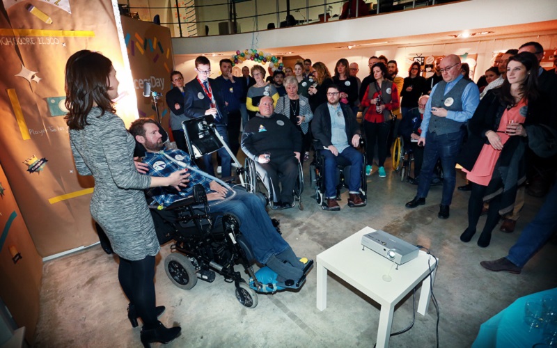 Photo of Euan and Kiki speaking.