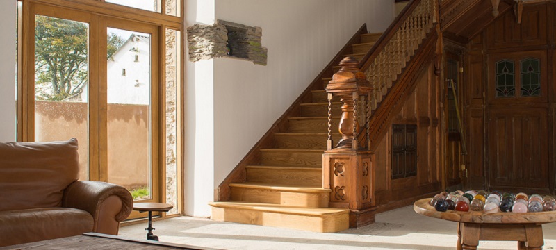 Otter Pool Barn staircase.