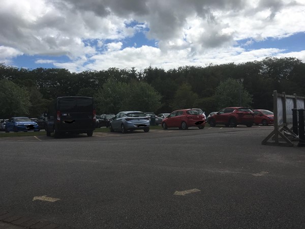 Image showing the car park and the disabled parking spaces.