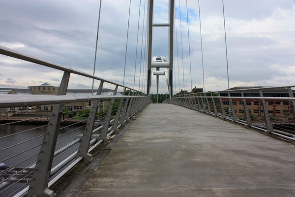 Infinity Bridge with good surface and nice and wide.