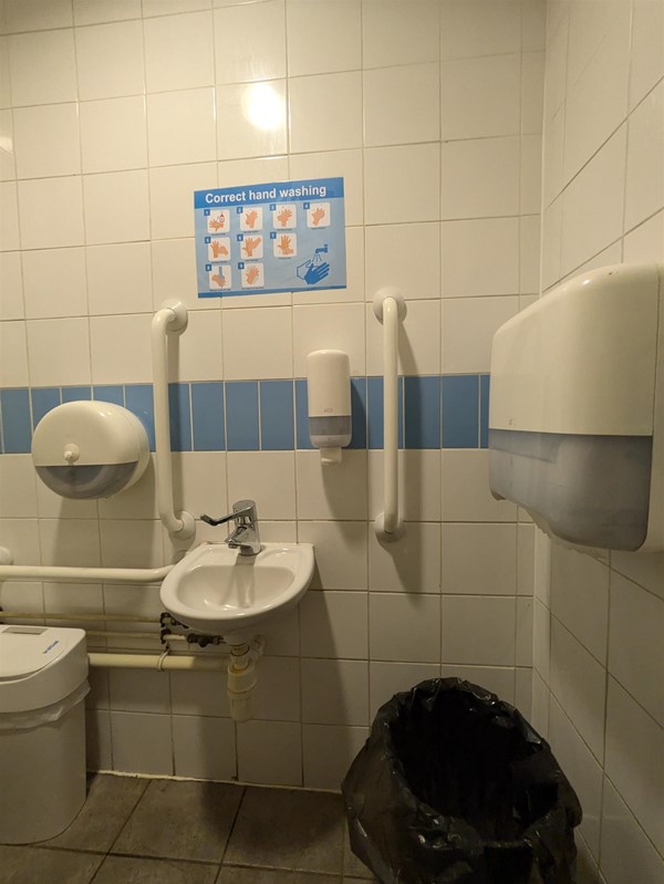 image of accessible toilet at Dunfermline Bus Station