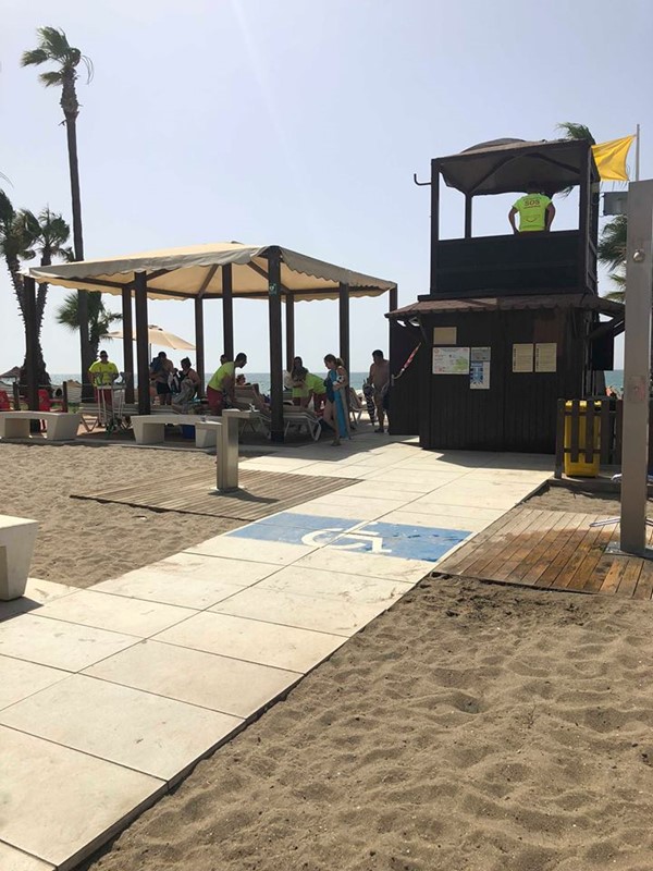 One of the many Access points onto the beach  and also where the Life Guards are based.