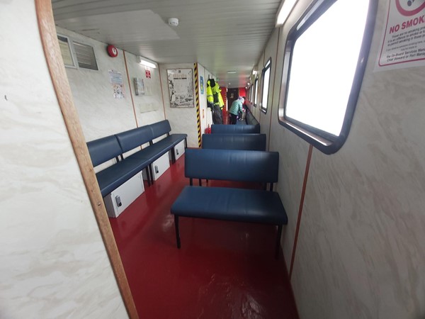 Image of the seating area in the Ferry.