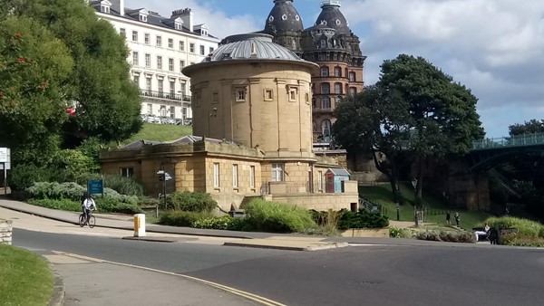 Walk from valley road parking up to museum