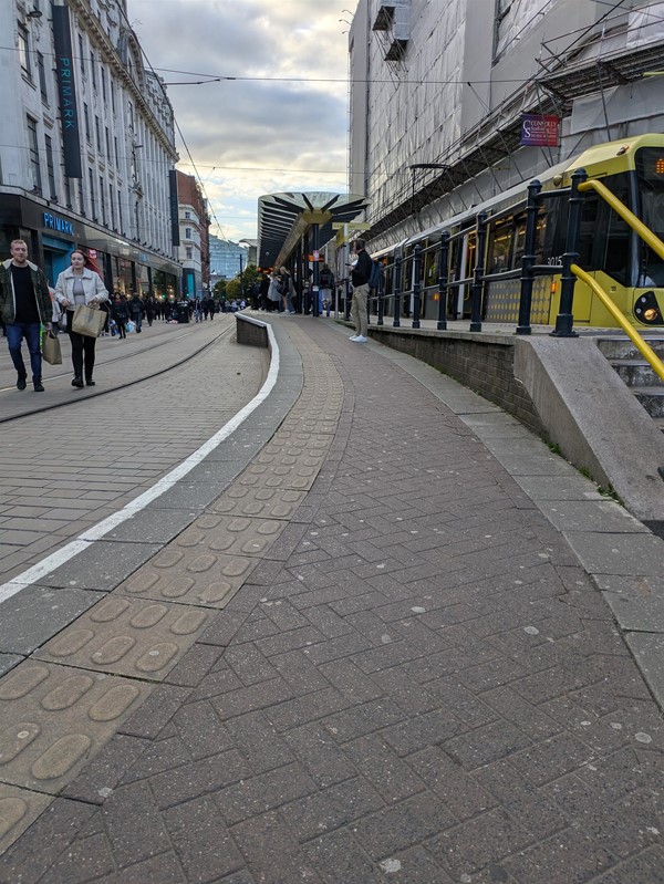 Image of the street next to the Metrolink