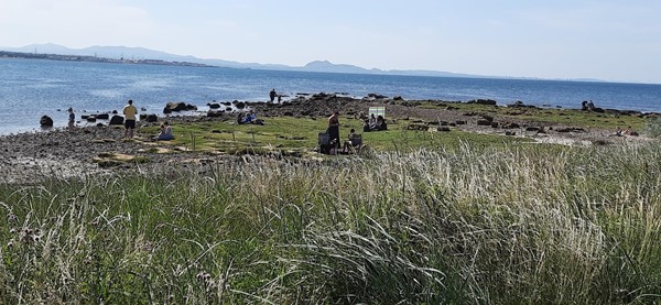 Lovely view over the Forth and the sea from parking area with good facilities