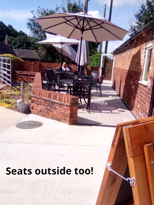 Seats outside too!