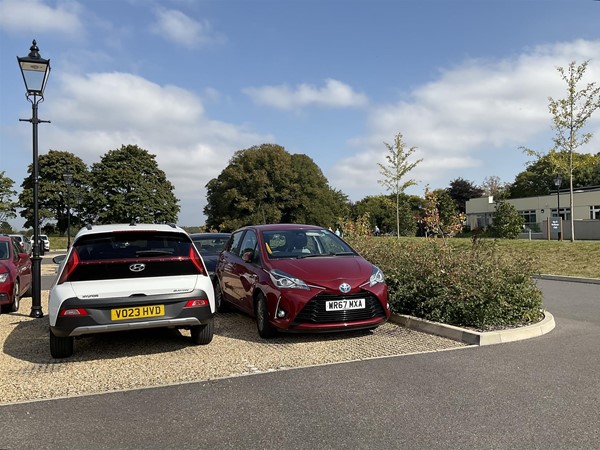 Image of a car parked in a parking lot