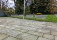 Image of stone path with benches