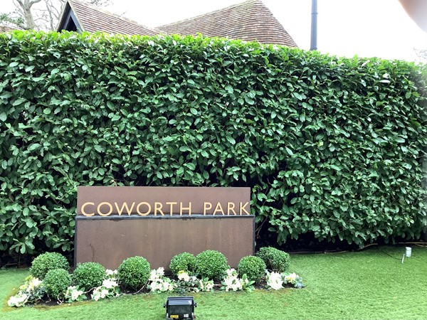 Having arrived along the main A30 then A329, the main sign for COWORTH PARK was a welcomed sign that we were about to see an outstanding estate