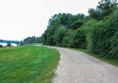 Compresse gravel track around most of the lakes.