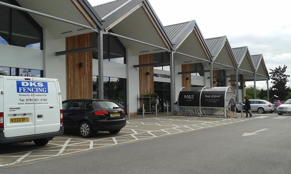 automatic doors,disabled parking spaces available positioned close to entrance and trolley bay