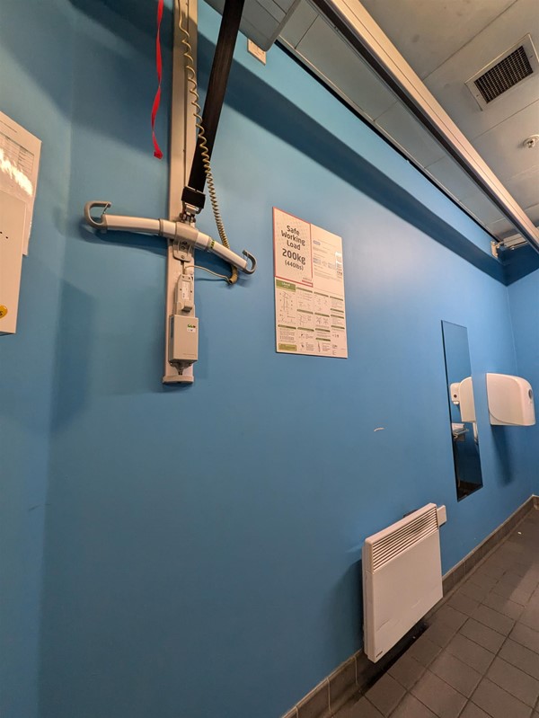 Image of Ceiling Track hoist in Changing Places toilet