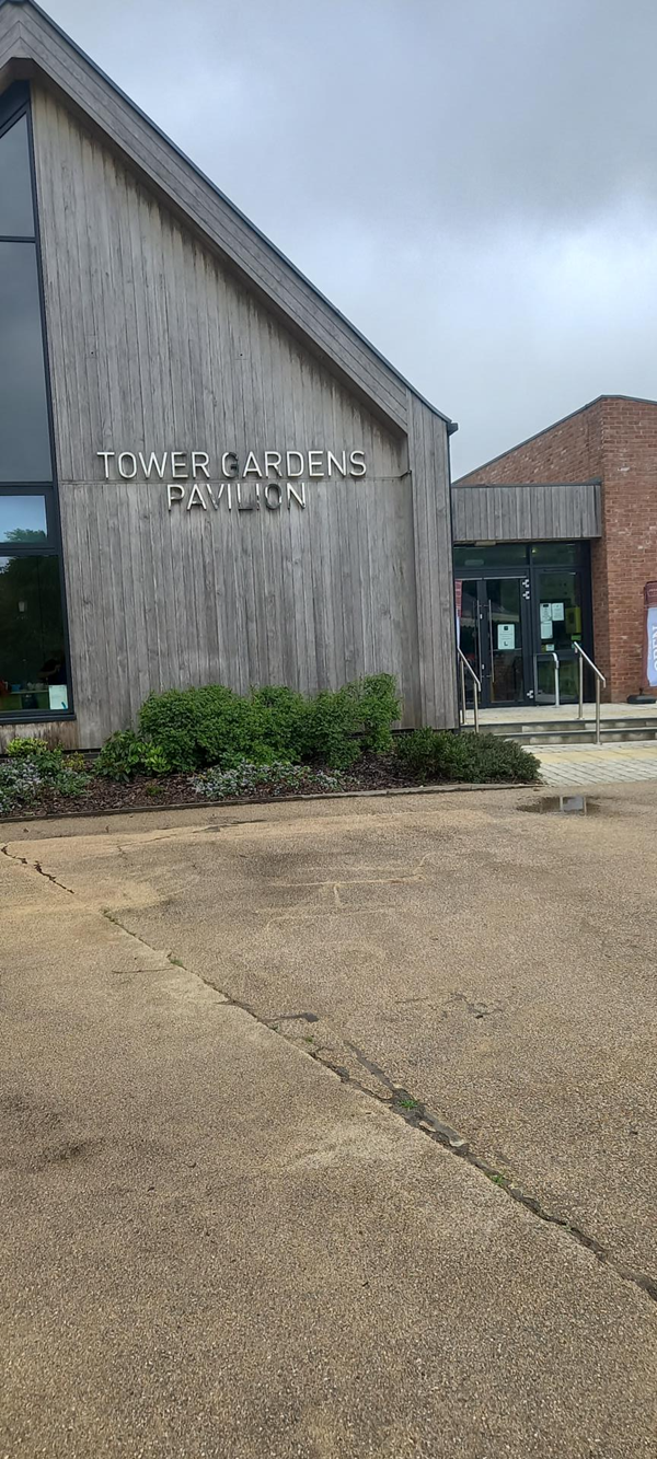 Front of building and entrance doors