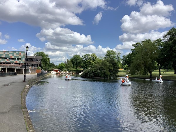 Early afternoon will see the pedalos being well used, mainly by families.