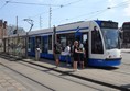 One of the more modern tramcars. The access isn't quite level and an unaccompanied wheelchair user might need help.