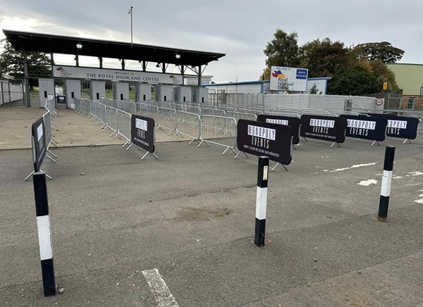 Image of a group of signs in a car park