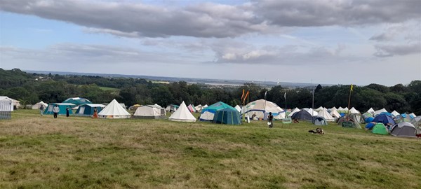 Image of tents in a field