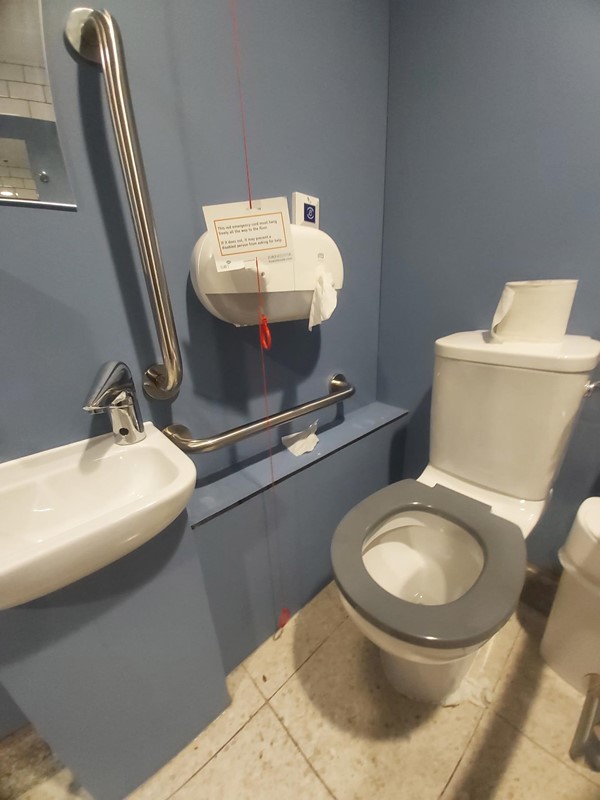 Image of a bathroom with a toilet and sink