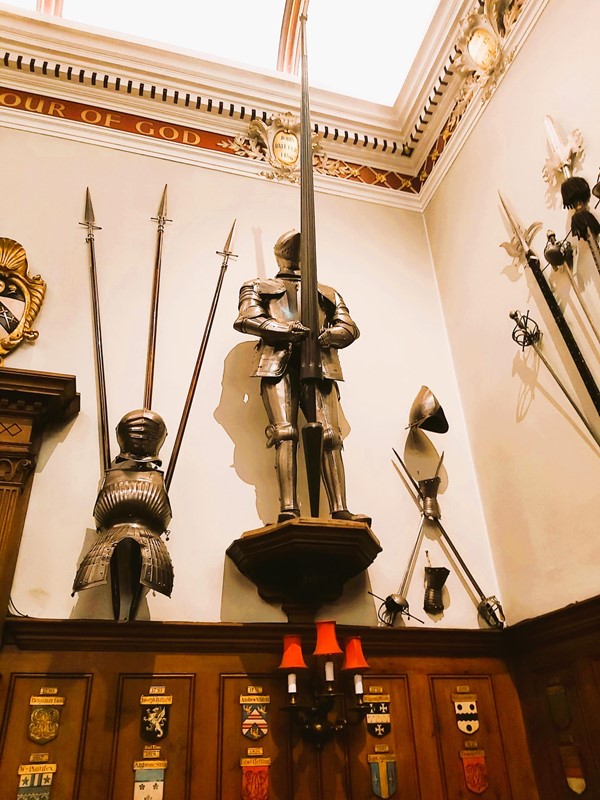 A selection of armour in the Livery Hall