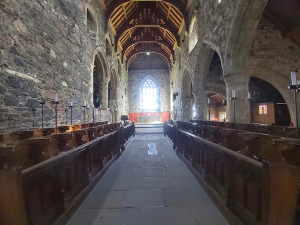 Image of inside Abbey church.