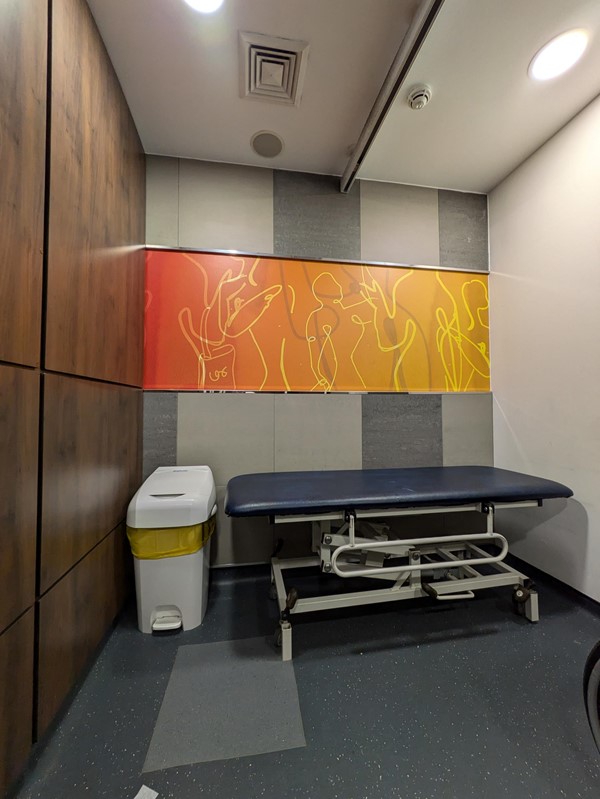 Image of the change bed in the toilet