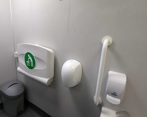 Another image of the accessible toilet.