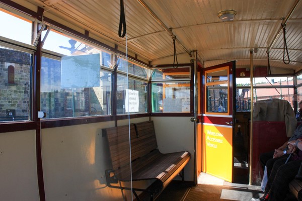 Inside the accessible bus