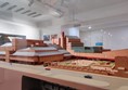 A scale model of the library.