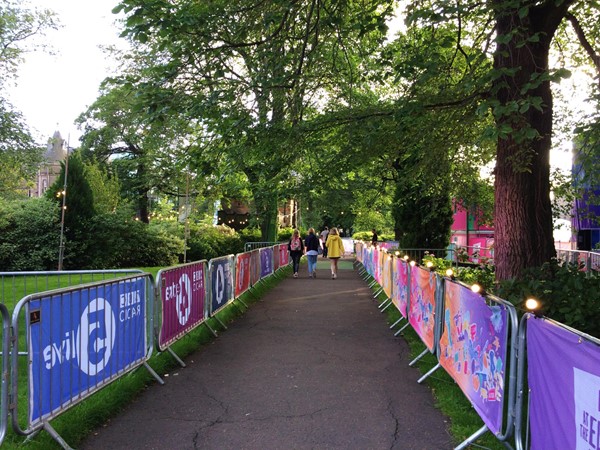 Path into the venue.