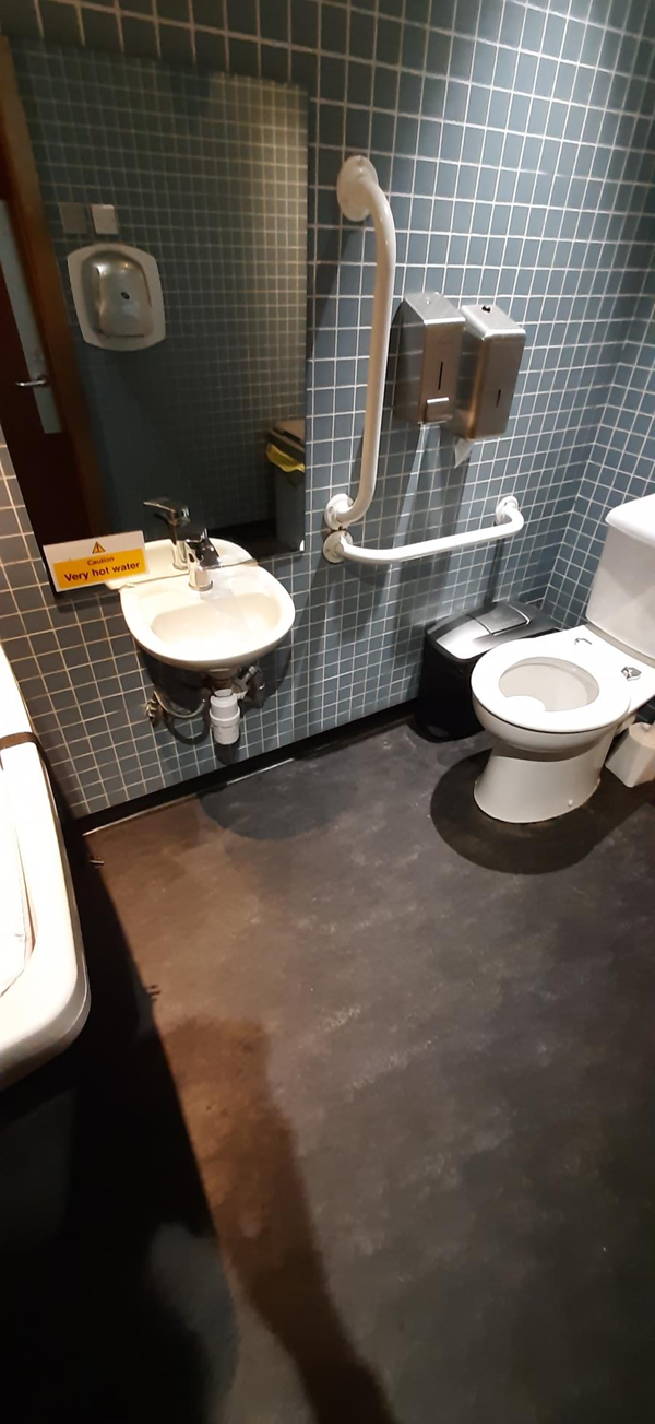 Image of a bathroom with a sink and toilet