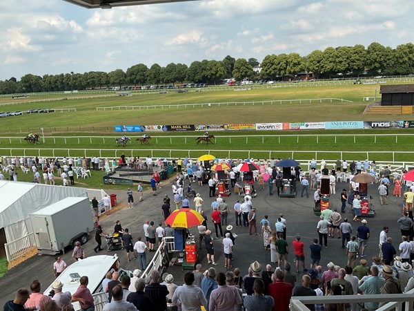 Another image of some of the crowds at the racecourse.