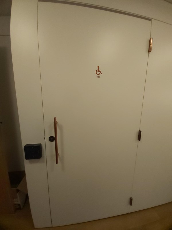 Accessible toilet door