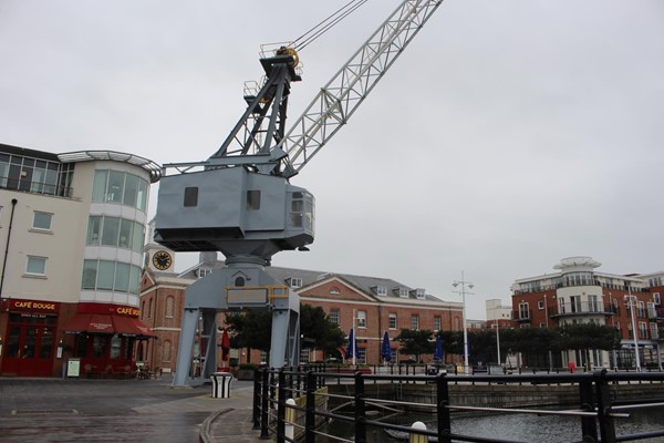 Crane at Gunwharf Quays Portsmouth