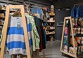 Image of clothing for sale in the farm shop