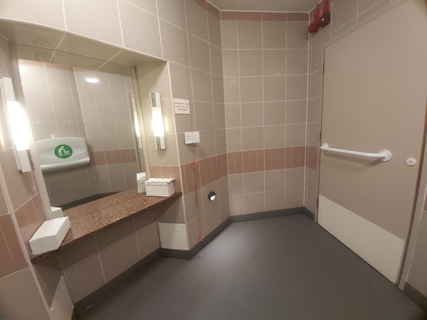 Image of the Barbican Theatre toilet